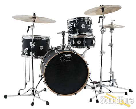 dw pc design series mini pro drum set  black satin