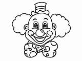 Clown Coloring Kleurplaat Clowns Circus sketch template