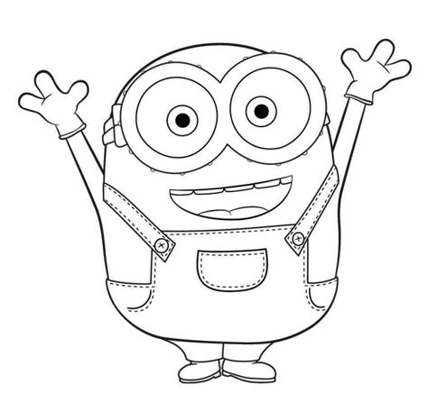 kevin stewart bob minion coloring coloring pages