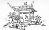 Pagoda Shrine sketch template