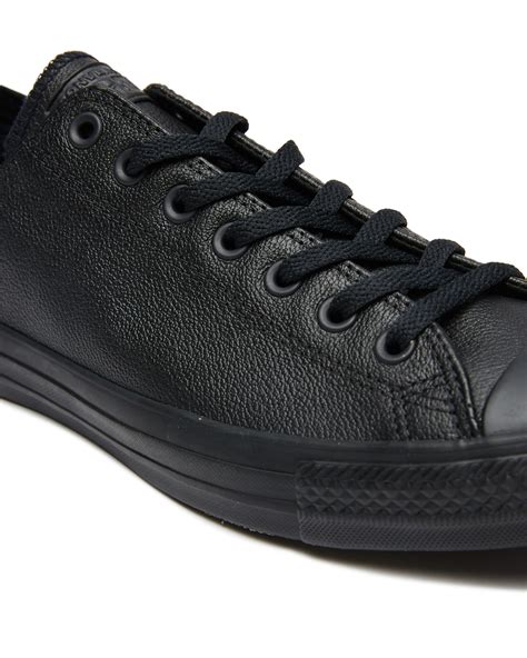 converse womens chuck taylor  star lo leather shoe black