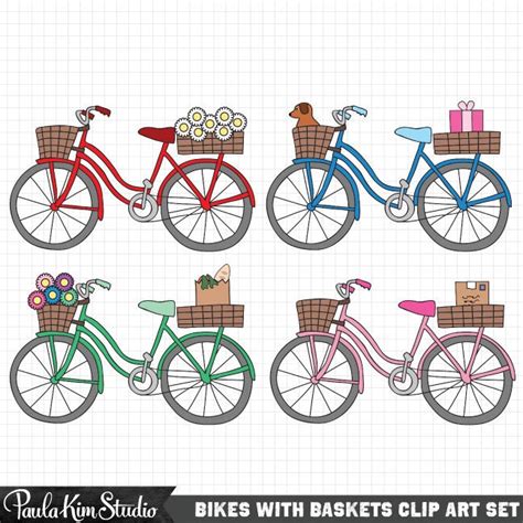 Bike Clipart Cute Clip Art Set Bicycle Clip Art Images
