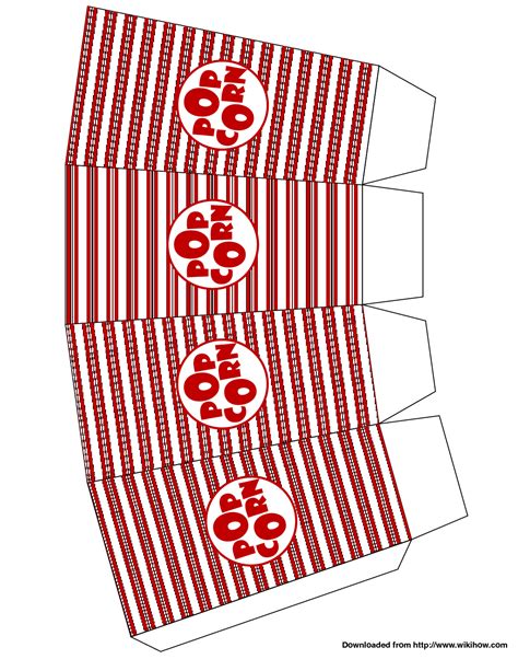 printable popcorn box template clipart panda  clipart images