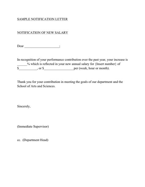letter  increase salary  letter template collection