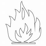 Flame sketch template