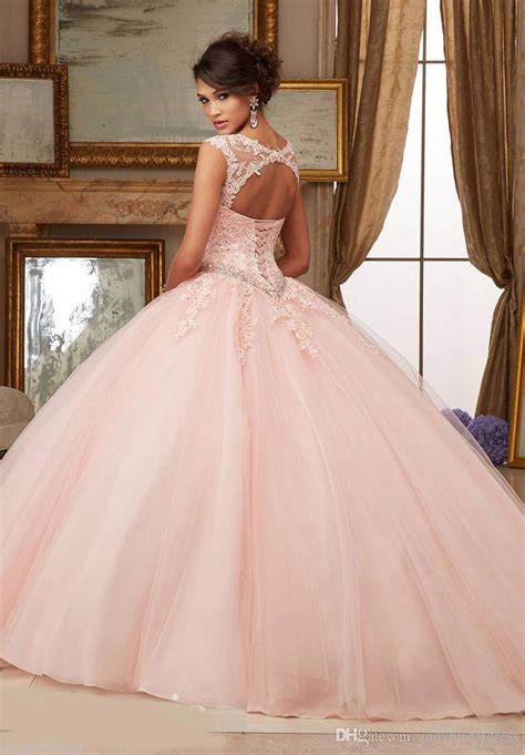 Gorgeous 2017 Quinceanera Dresses Blush Pink Bateau Neck