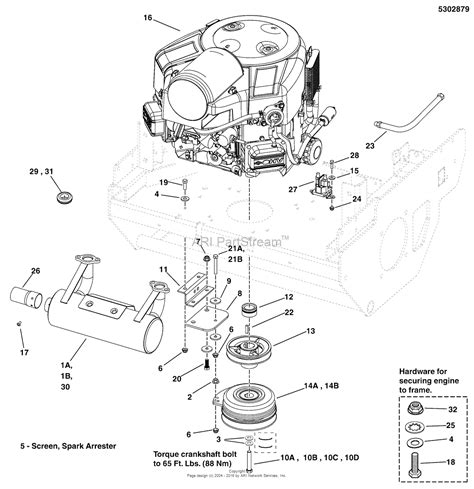 snapper pro  sxtb   turn rider parts diagram  engine pto group