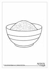 Colouring Sugar Pages Food Milk Jug Bowl Salt Drink Kids Activityvillage sketch template