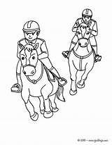 Caballos Carrera Galope Ausmalen Jockey Carreras Hellokids Pferden Línea Drucken Colorier sketch template