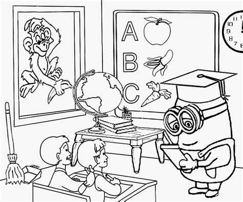 classroom coloring pages  kids  printable coloring book pages