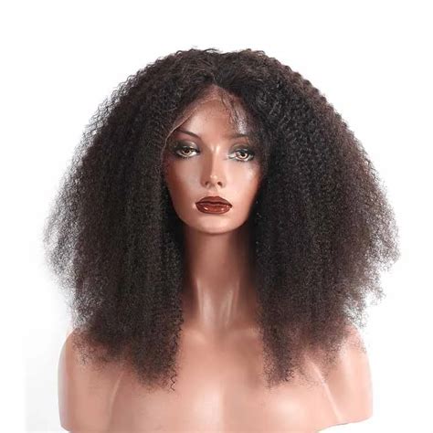 Afro Kinky Curly Wig 250 Density Lace Front Human Hair For Women Pre