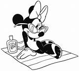 Minnie Mouse Coloring Pages Printable Color Mickey Kids Printables Beach Colouring Para sketch template