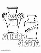 Sparta Coloring Designlooter Pots Athens Printables History Pages 36kb 990px Drawings sketch template