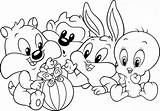 Looney Tunes Coloring Pages Baby Cartoon Toons Tweety Printable Kids Cartoons Babies Colouring Bunny Tune Color Characters Getcolorings Bestcoloringpagesforkids Books sketch template