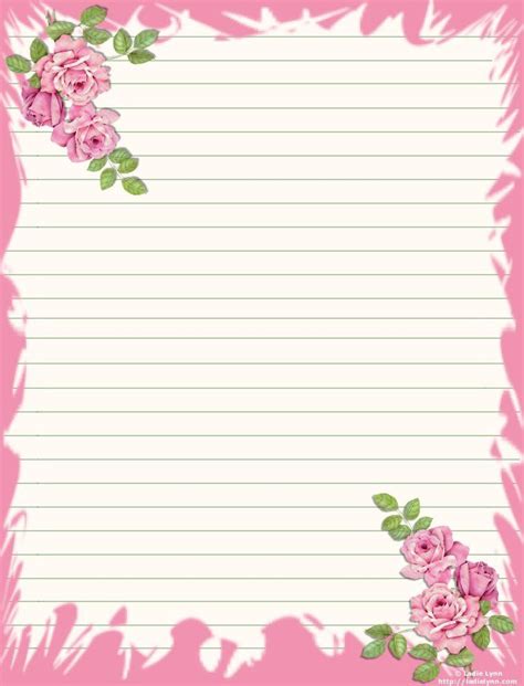 images  pretty borders  pinterest peach rose writing