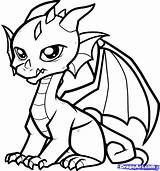 Dragon Coloring Pages Cute Easy Drawing Printable Dragons Drawings Baby Adults Sketch Choose Board Pretty sketch template