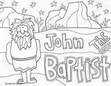 Baptist John Coloring Pages Bible Choose Board Elizabeth Vbs sketch template