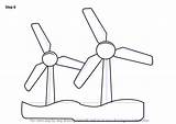 Draw Wind Drawing Energy Turbine Step Windmills Drawings Tutorials Learn Paintingvalley sketch template