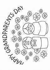 Grandparents Coloring Pages Happy Kids Choose Board Preschool sketch template