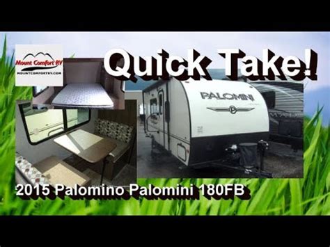 quick   palomino palomini fb mount comfort rv youtube