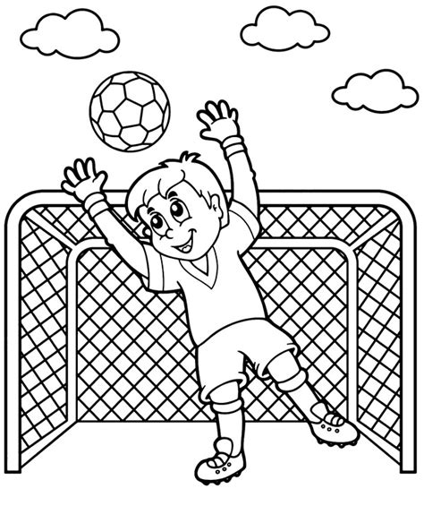 soccer goalkeeper football coloring page topcoloringpagesnet