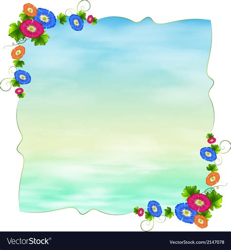 empty template  blooming flowers royalty  vector
