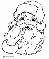 Coloring Christmas Pages Printable Santa Kids sketch template