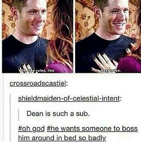 Dean Is Such A Sub Girls Girls Girls S10e7 Castiel
