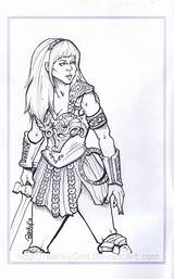 Xena Coloring Pages Warrior Princess Deviantart Template sketch template