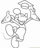 Graduation Mickey Mouse Coloring His Complete Pages Kindergarten Color Printable Coloringpages101 Scribblefun Cartoon Characters sketch template