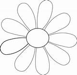 Flower Petal Outline Clip Petals Clipart Template Cliparts Flowers Google Line Vector Clker Ro Large sketch template