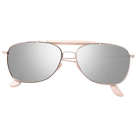 Slim 57mm Silver Mirror Aviator Sunglasses Cosmiceyewear