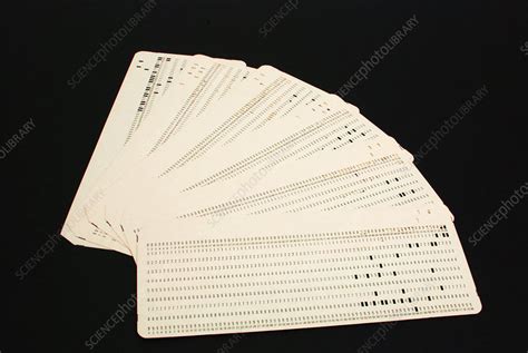 punch cards stock image  science photo library