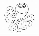Octopus Coloring Animals Colorear Book sketch template