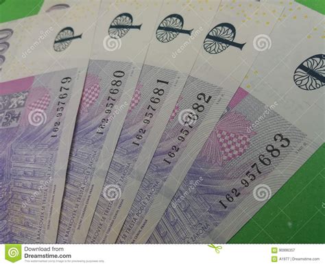 czech koruna notes czech republic stock image image  wealth koruny