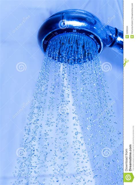 Shower With Water Drops Stock Images Image 3296594
