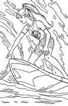 surfing barbie coloring pages disney coloring pages