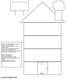 template  draw  house activity therapy worksheets therapy