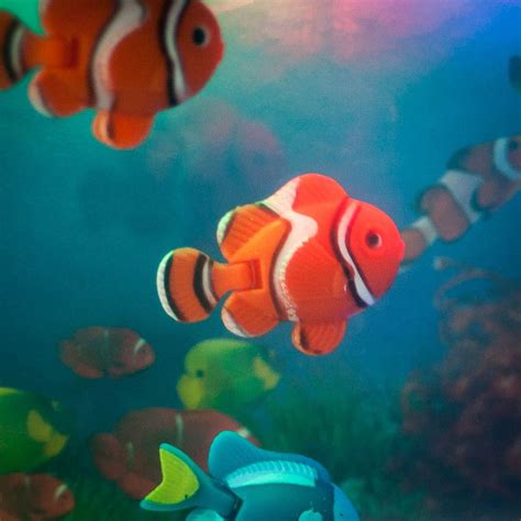 mini fish aquarium realistic sea background  lights menkind