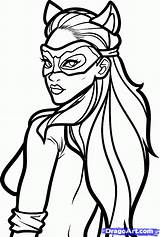 Catwoman Coloring Pages Draw Batman Step Drawing Anne Hathaway Para Dibujos Colorear Dibujo Adult Quinn Dc Harley Color Sheets Women sketch template