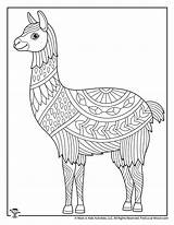 Coloring Adult Animals Easy Pages Adults Animal Llama Teens sketch template