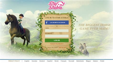star stable log  server  login pages info