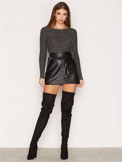 Black Suede Thigh High Boots Thigh High Suede Boots