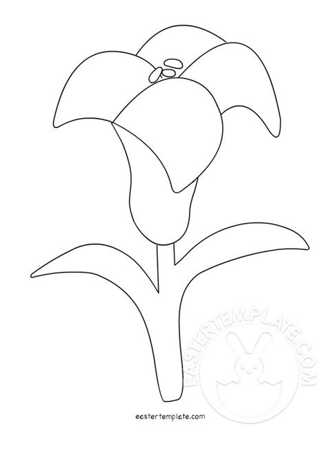easter lily template coloring page easter template