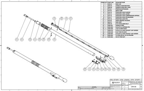 northstar corner roller handle schematic great lakes taping tools
