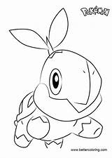 Turtwig Coloring Pokemon Pages Printable Kids sketch template