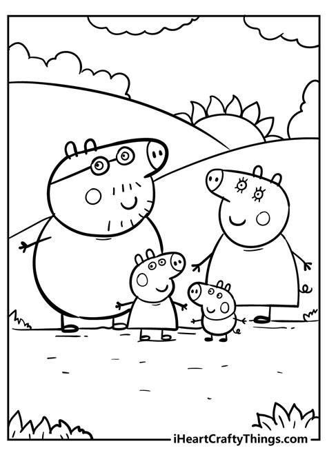 peppa pig coloring page updated  coloring home
