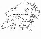 Kong Hong Coloring Hongkong Map Color 17kb sketch template