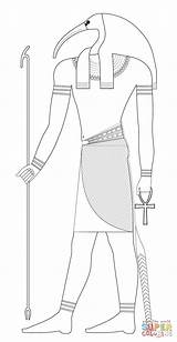 Thoth Coloring Pages Egypt Ancient Egyptian Supercoloring Colouring Printable God Gods Symbols Knowledge Open Categories Kids sketch template