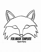 Mask Template Fox Templates Formsbirds sketch template